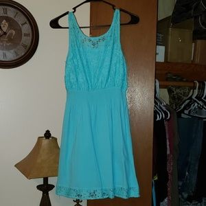 Sundress with lace top